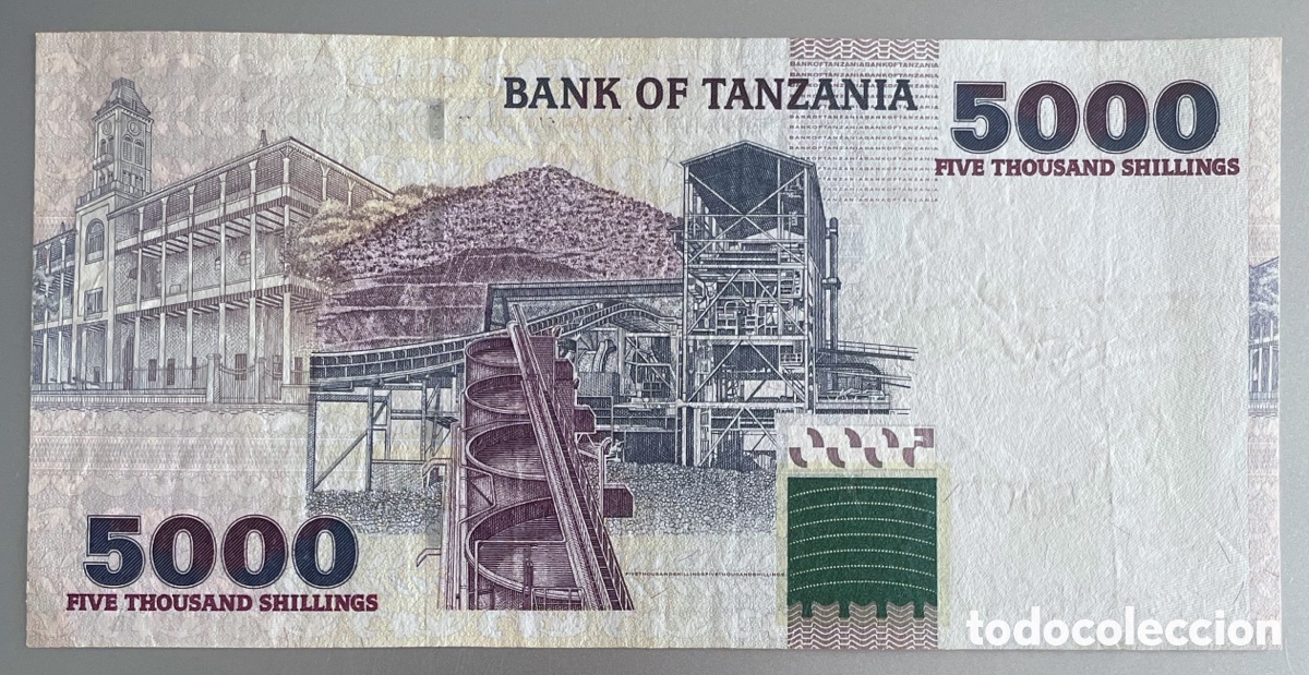 Billetes extranjeros: Tanzania. 5000 Shillings - Foto 2