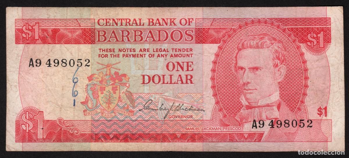Billetes extranjeros: BARBADOS. 1 $ (1973). Pick 29. - Foto 1