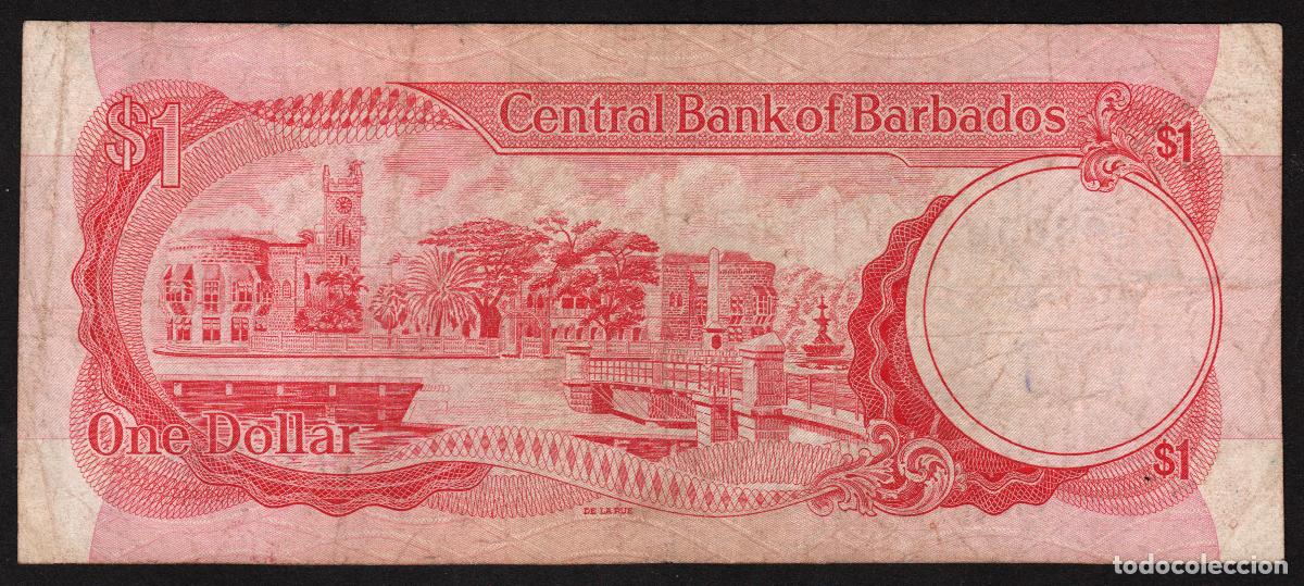 Billetes extranjeros: BARBADOS. 1 $ (1973). Pick 29. - Foto 2