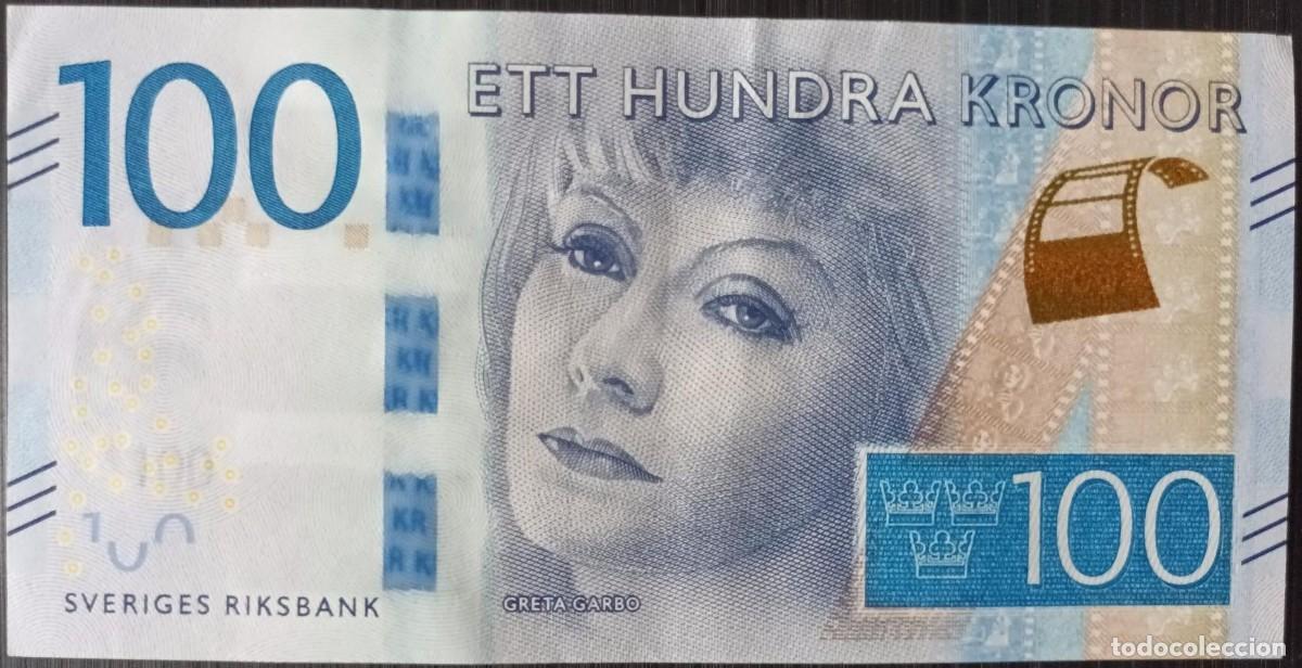 Billetes extranjeros: BILLETE DE SUECIA DE 100 KRONOR DEL A&Ntilde;O 2016 EN CALIDAD EBC (GRETA GARBO)