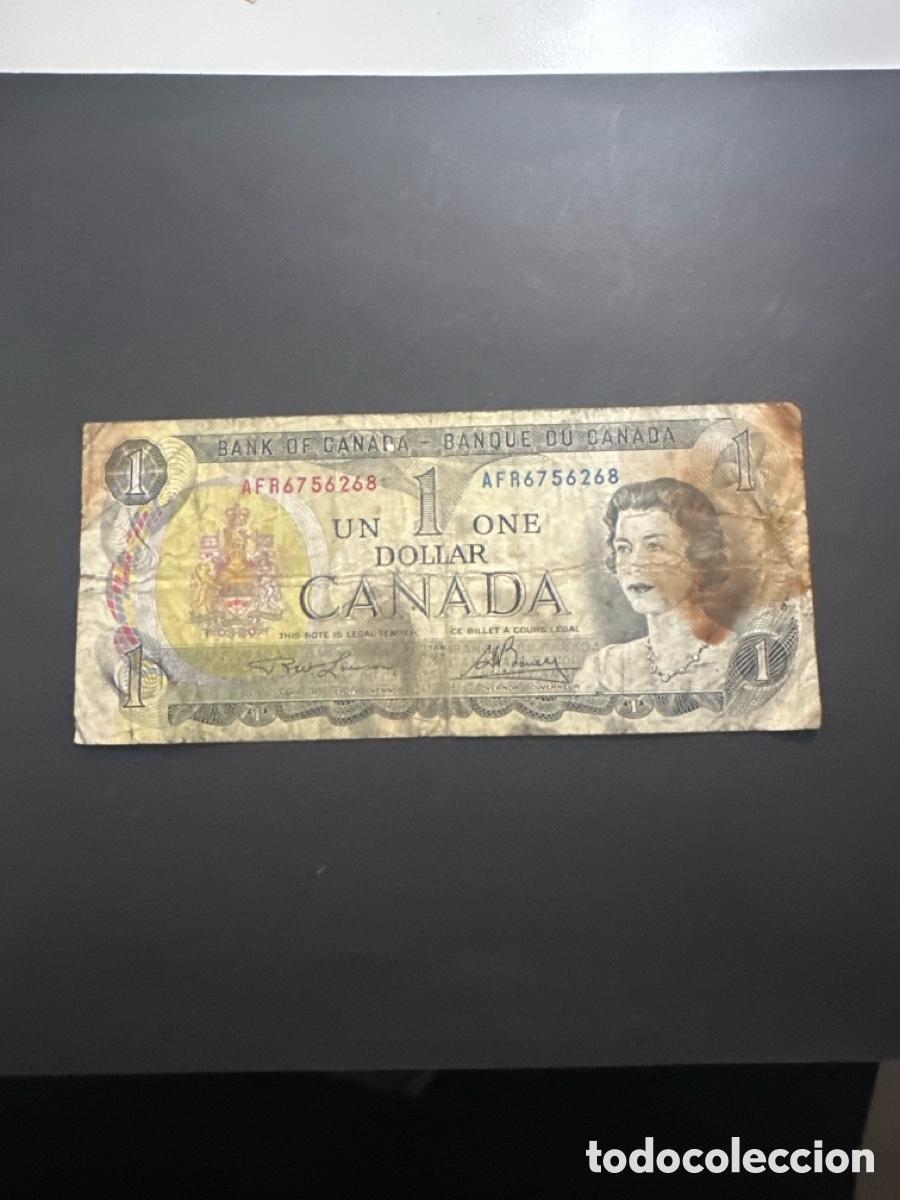 Billetes extranjeros: Billete de Canad&aacute; de 1 dollar a&ntilde;o 1973