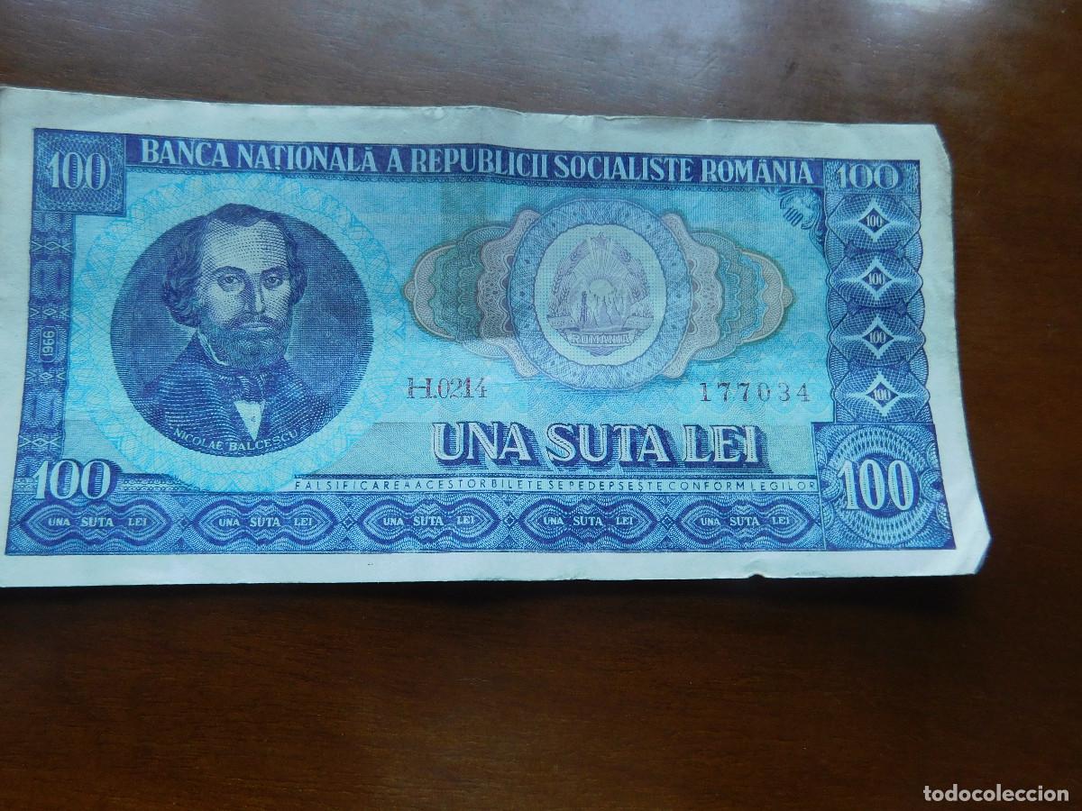 Billetes extranjeros: BILLETE DE 100 LEI DE LA REPUBLICA SOCIALISTA DE RUMANIA