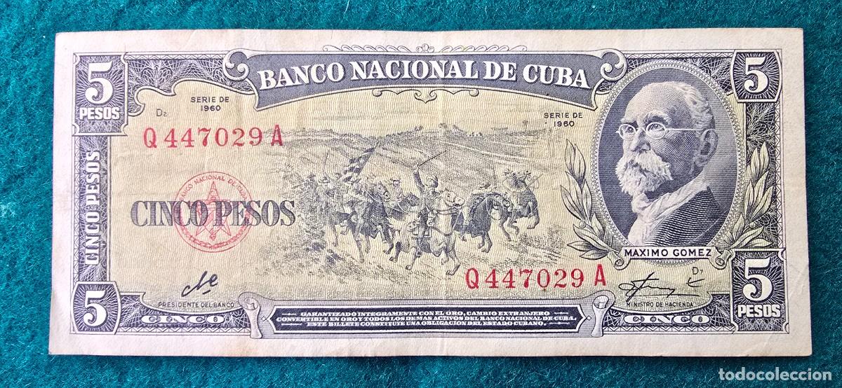 Billetes extranjeros: BILLETE 5 PESOS (1960) CUBA - FIRMADO POR EL CHE GUEVARA