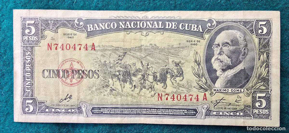 Billetes extranjeros: BILLETE 5 PESOS (1960) CUBA - FIRMADO POR EL CHE GUEVARA - BANCO NACIONAL DE CUBA