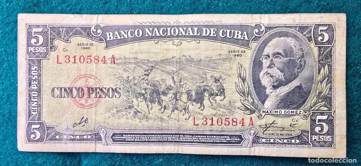 Billetes extranjeros: BILLETE 5 PESOS (1960) CUBA - FIRMADO POR EL CHE GUEVARA - BANCO NACIONAL DE CUBA