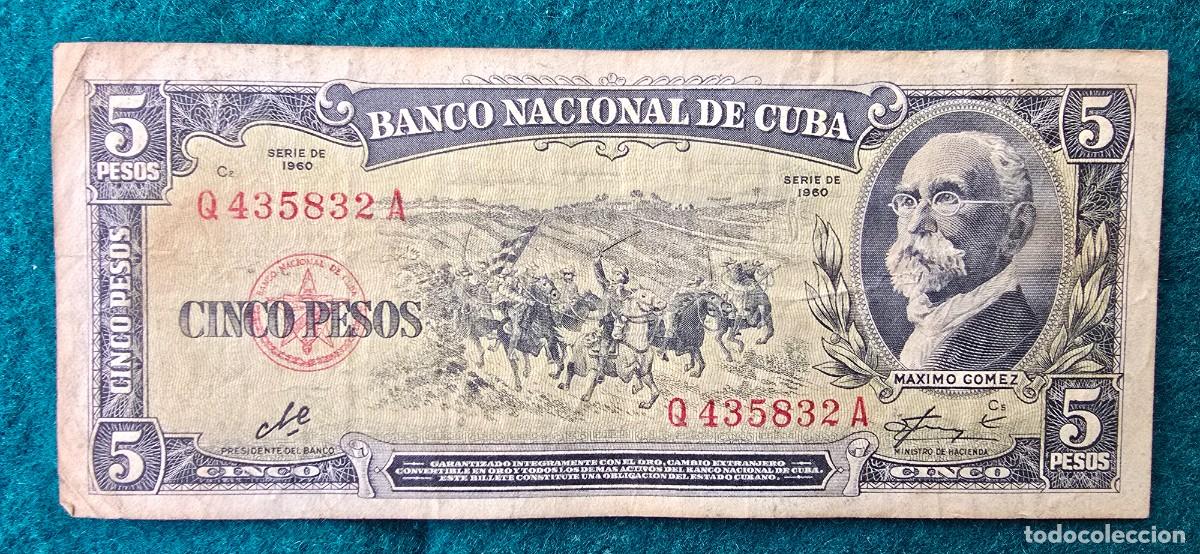 Billetes extranjeros: BILLETE 5 PESOS (1960) CUBA - FIRMADO POR EL CHE GUEVARA - BANCO NACIONAL DE CUBA