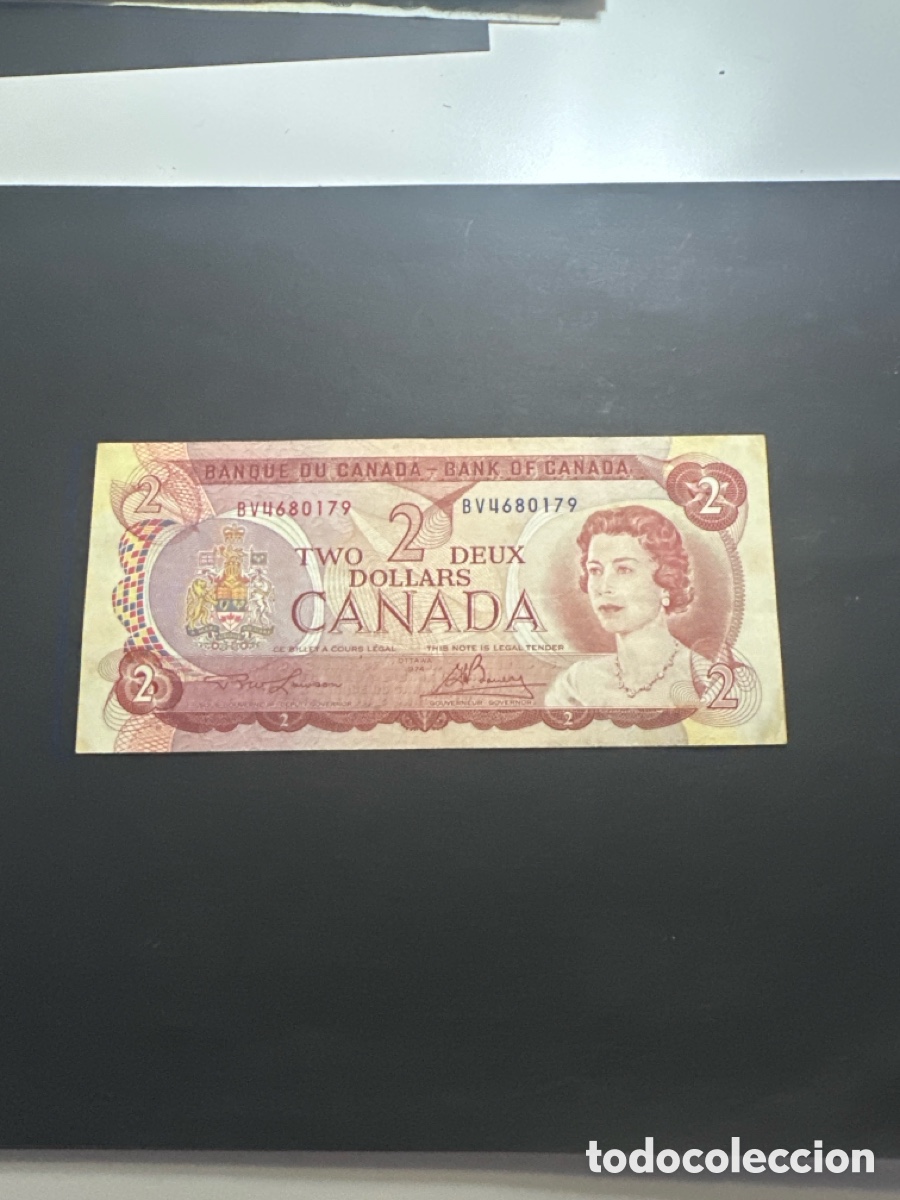 Billetes extranjeros: Billete de Canad&aacute; de 2 dollars a&ntilde;o 1974 - Foto 1