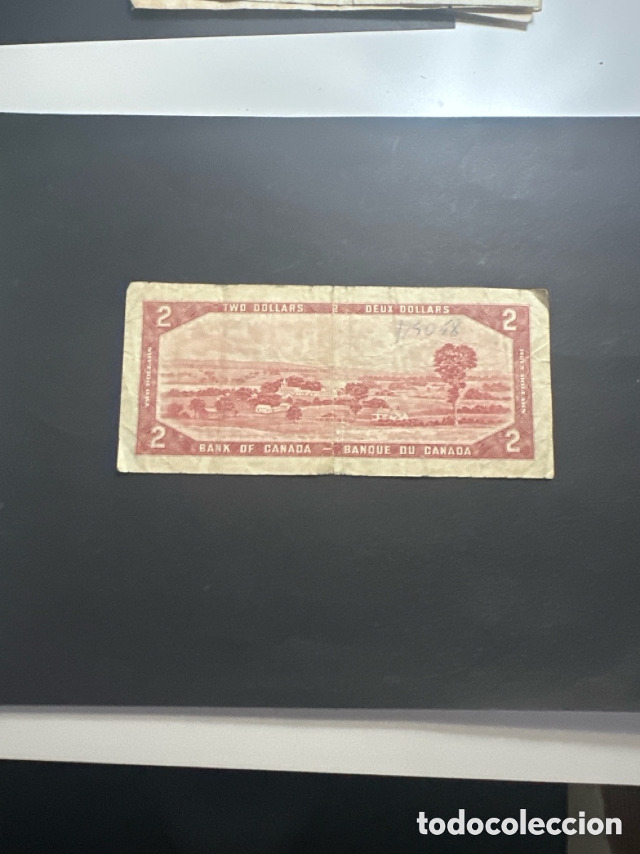 Billetes extranjeros: Billete de Canad&aacute; de 2 dollars a&ntilde;o 1954 - Foto 2
