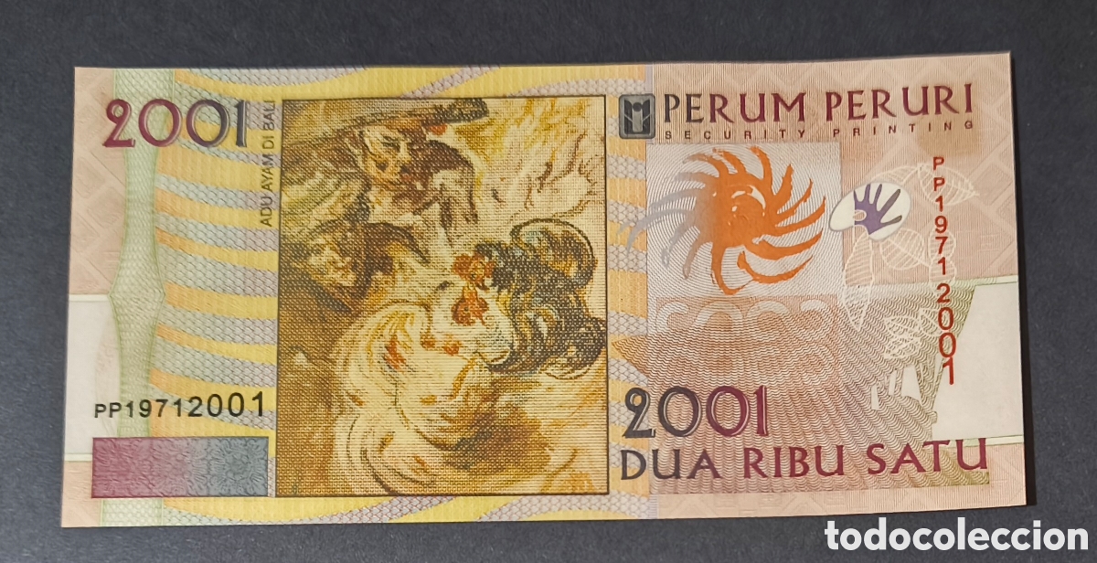 Billetes extranjeros: INDONESIA. Test note del 2001. Affandi - pintor. - Foto 2