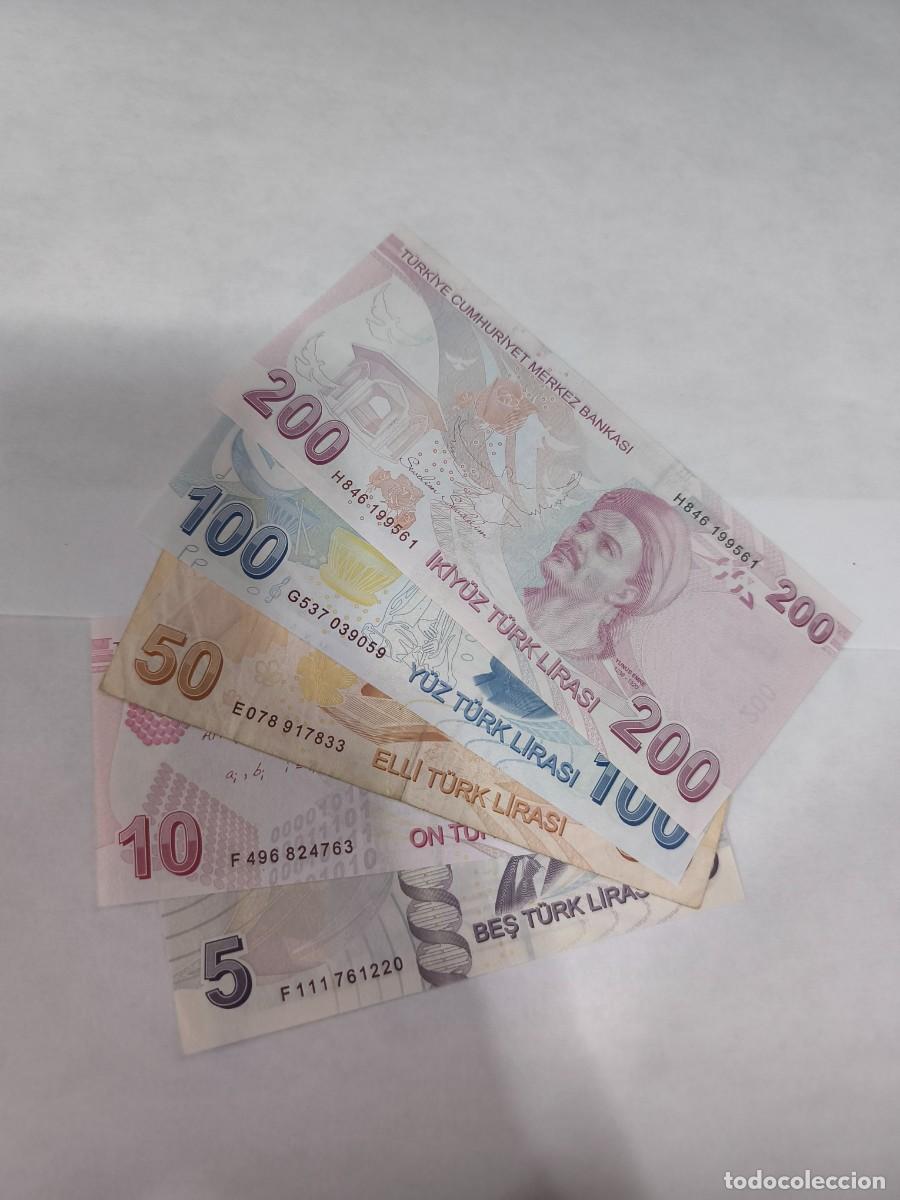 Billetes extranjeros: Turqu&iacute;a 5-200lires VF-UNC. - Foto 2