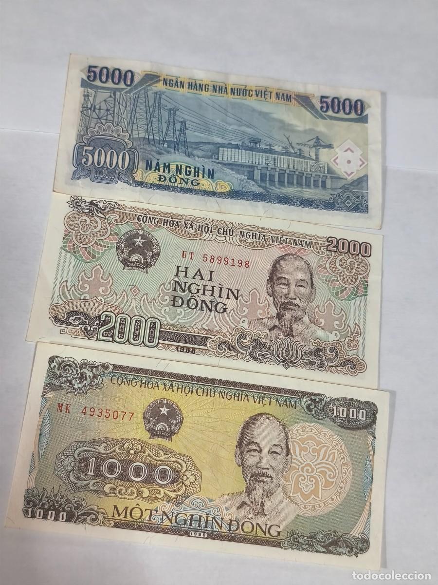 Billetes extranjeros: Vietnam 1000-5000Dong. - Foto 2