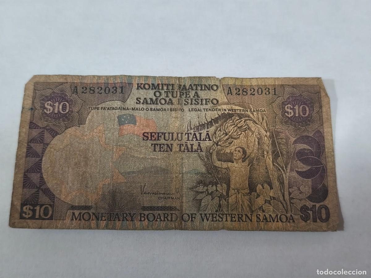 Billetes extranjeros: Western Samoa 10tala