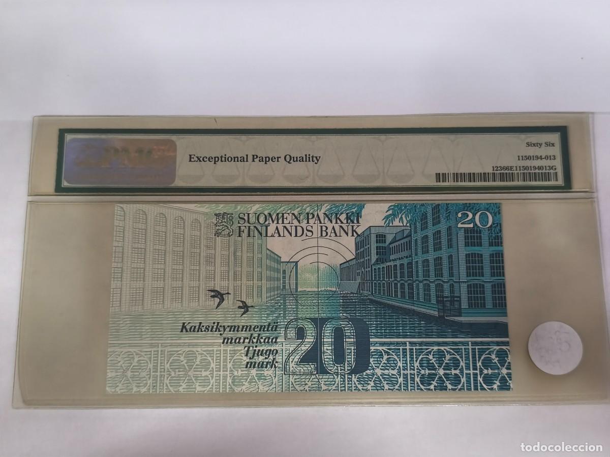 Billetes extranjeros: Finland 20marcos 1993 Pmg-66 - Foto 2