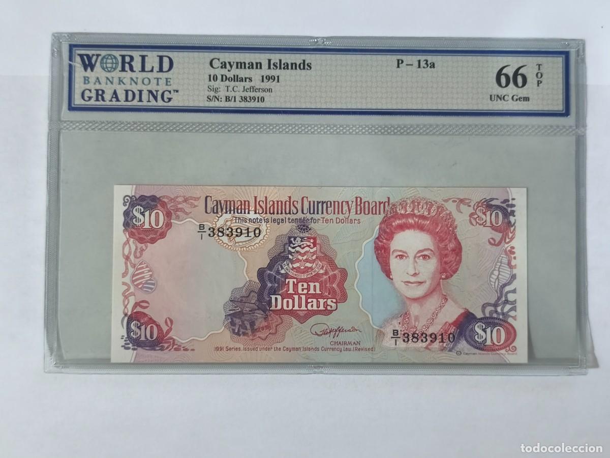 Billetes extranjeros: Cayman Islands 10dollars 1991 WBG-66