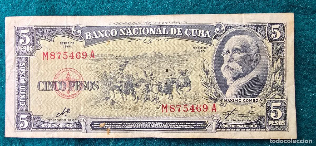 Billetes extranjeros: BILLETE 5 PESOS (1960) CUBA - FIRMADO POR EL CHE GUEVARA - BANCO NACIONAL DE CUBA