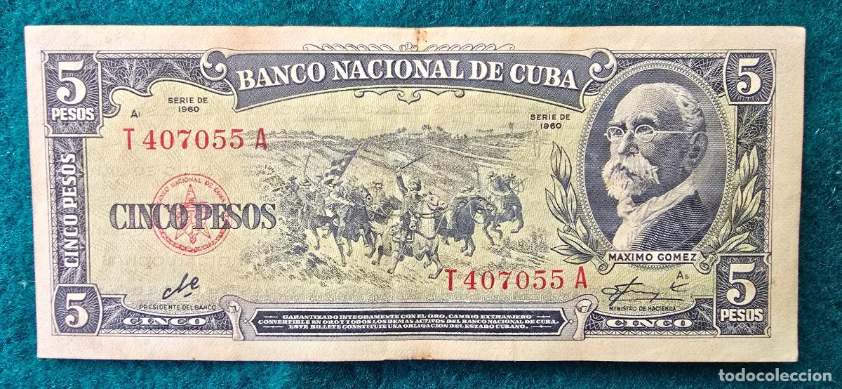 Billetes extranjeros: BILLETE 5 PESOS (1960) CUBA - FIRMADO POR EL CHE GUEVARA - BANCO NACIONAL DE CUBA