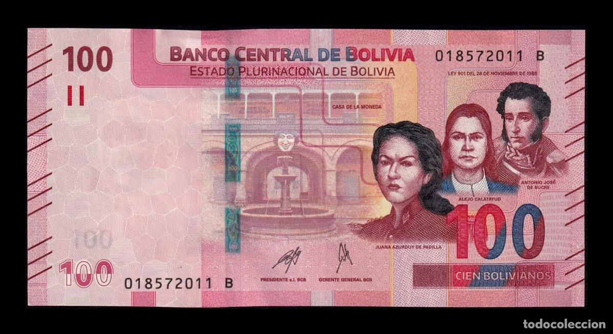 Billetes extranjeros: Bolivia 100 Bolivianos L. 1986 (2024) Pick 251c Sc Unc