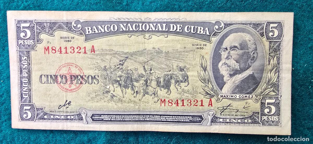 Billetes extranjeros: BILLETE 5 PESOS (1960) CUBA - FIRMADO POR EL CHE GUEVARA - BANCO NACIONAL DE CUBA