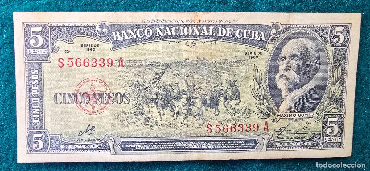 Billetes extranjeros: BILLETE 5 PESOS (1960) CUBA - FIRMADO POR EL CHE GUEVARA - BANCO NACIONAL DE CUBA