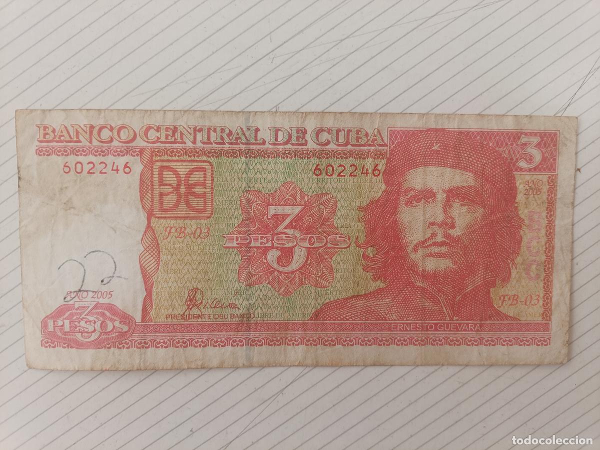 Billetes extranjeros: CUBA. 3 pesos 2005 Ch&eacute; Guevara