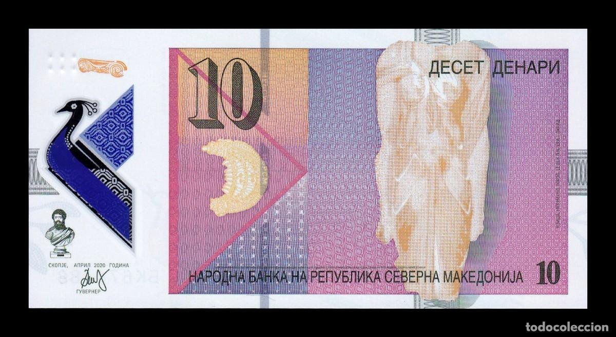 Billetes extranjeros: Macedonia 10 Denari 2020 Pick 27 Pol&iacute;mero Sc Unc