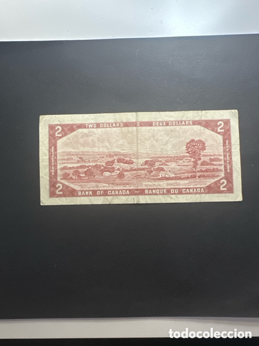 Billetes extranjeros: Billete de Canad&aacute; de 2 dollars a&ntilde;o 1954 - Foto 2