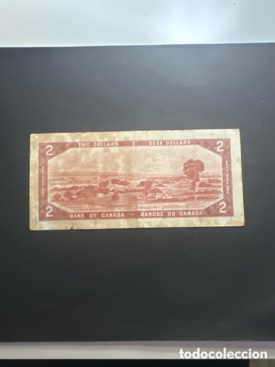 Billetes extranjeros: Billete de Canad&aacute; de 2 dollars a&ntilde;o 1954 - Foto 2