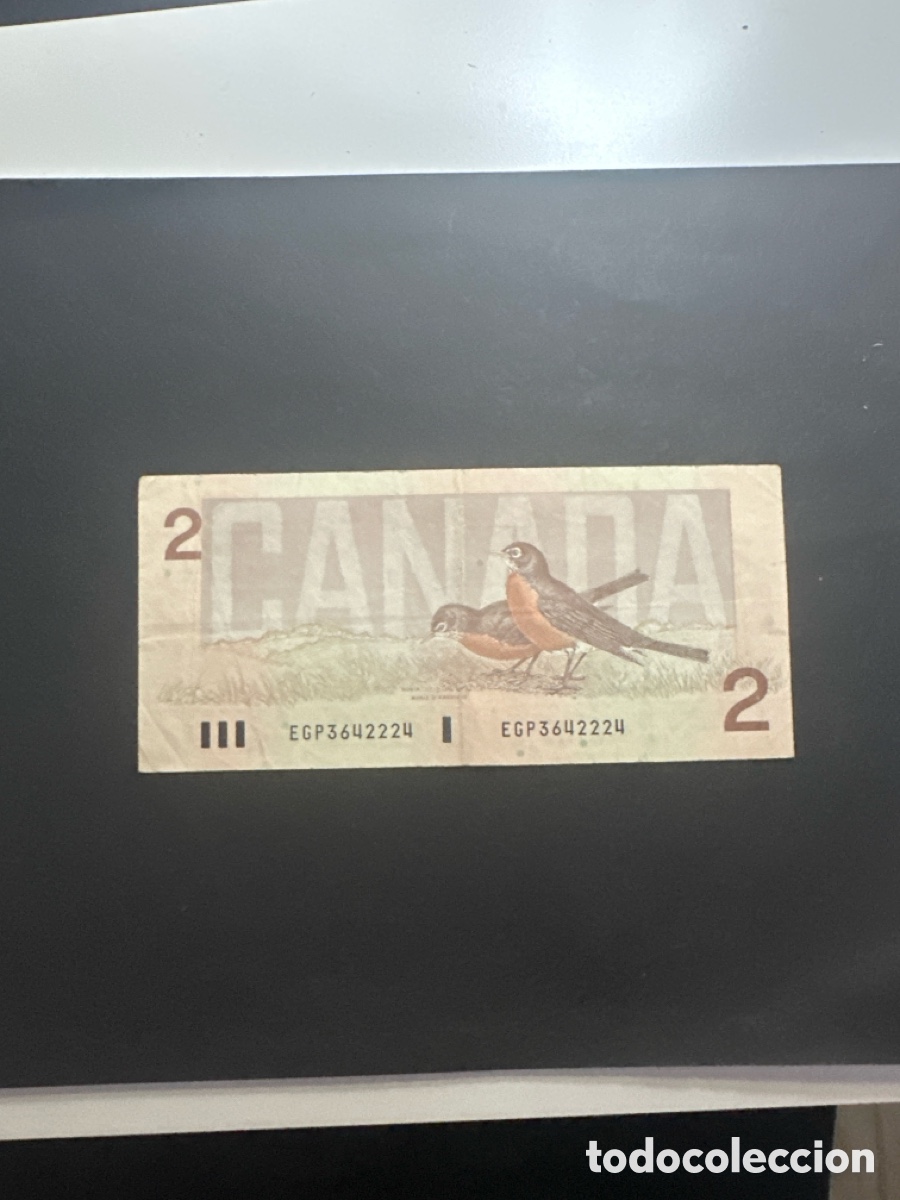 Billetes extranjeros: Billete de Canad&aacute; de 2 dollars a&ntilde;o 1986 - Foto 2