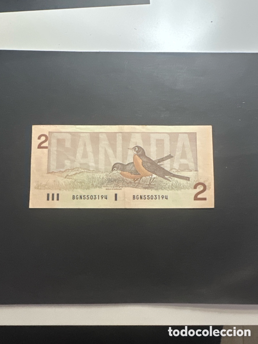 Billetes extranjeros: Billete de Canad&aacute; de 2 dollars a&ntilde;o 1986 - Foto 2