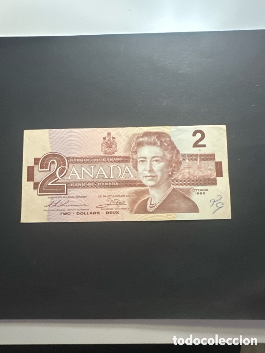 Billetes extranjeros: Billete de Canad&aacute; de 2 dollars a&ntilde;o 1986 - Foto 1