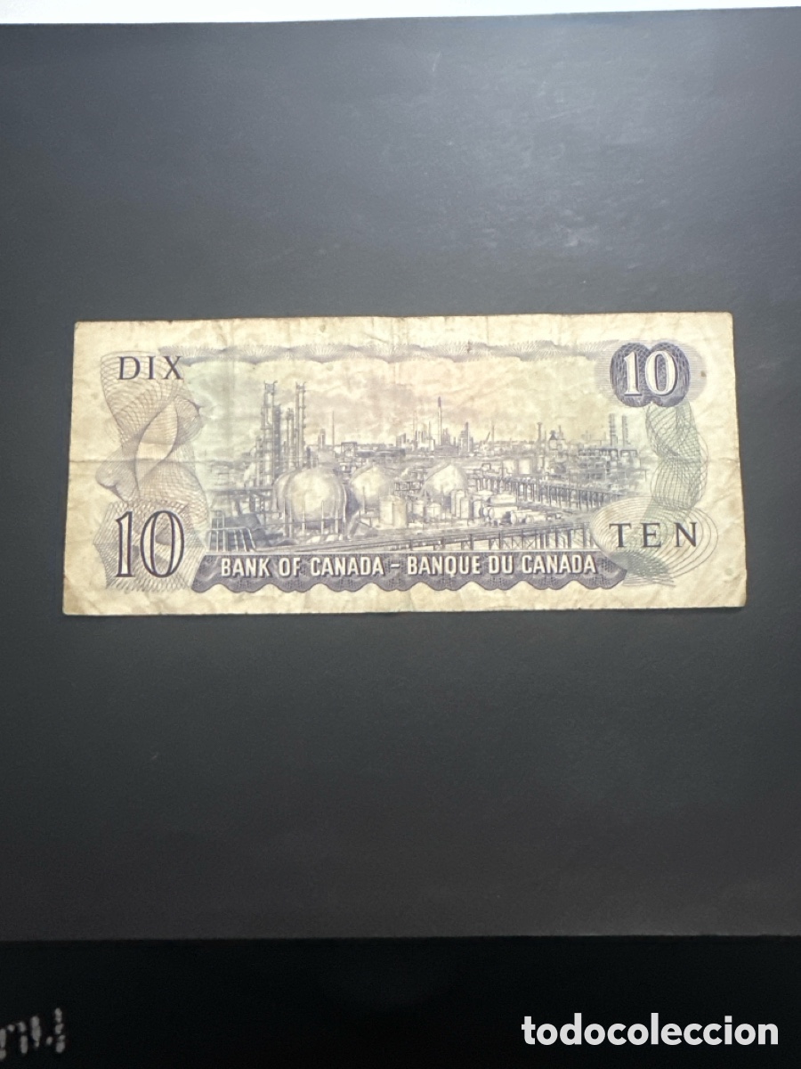 Billetes extranjeros: Billete de Canad&aacute; de 10 dollars a&ntilde;o 1971 - Foto 2