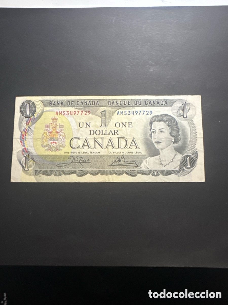 Billetes extranjeros: Billete de Canad&aacute; de 1 dollar a&ntilde;o 1973