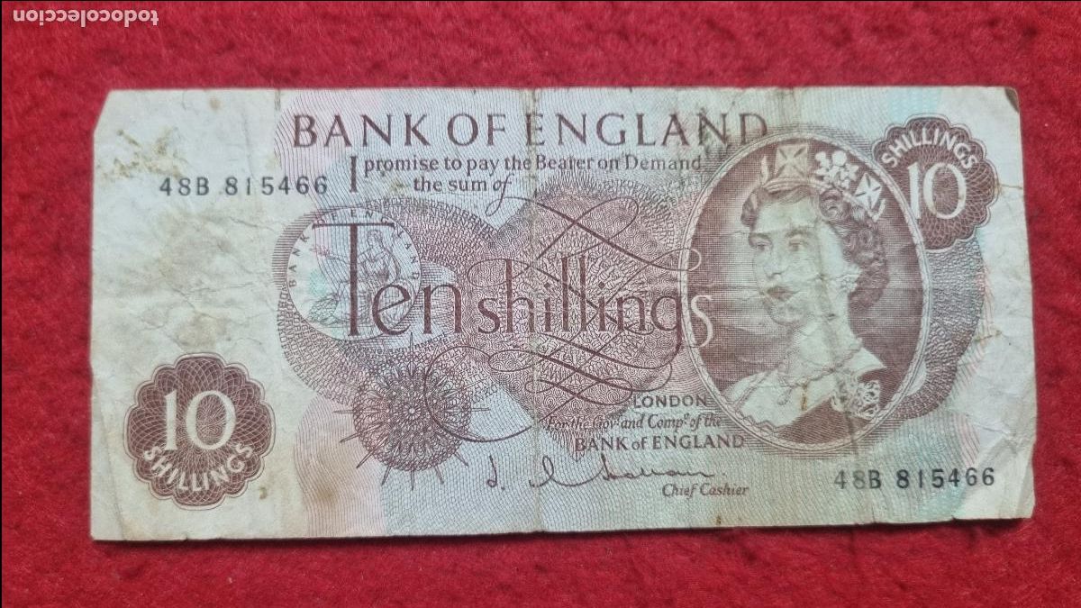 Billetes extranjeros: Q7 BILLETE INGLATERRA 10 SHILLINGS MBC- ORIGINAL