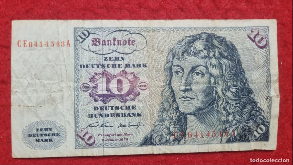 Billetes extranjeros: Q7 BILLETE ALEMANIA 10 MARCOS 1970 MBC- ORIGINAL