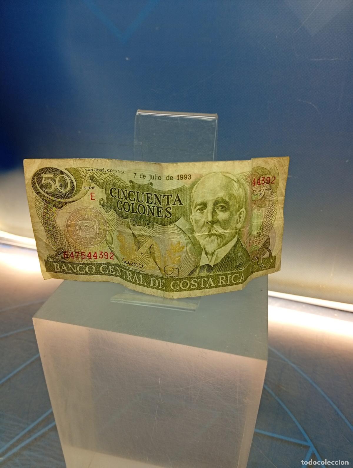 Billetes extranjeros: 1 Billete, 50 Colones Costa Rica
