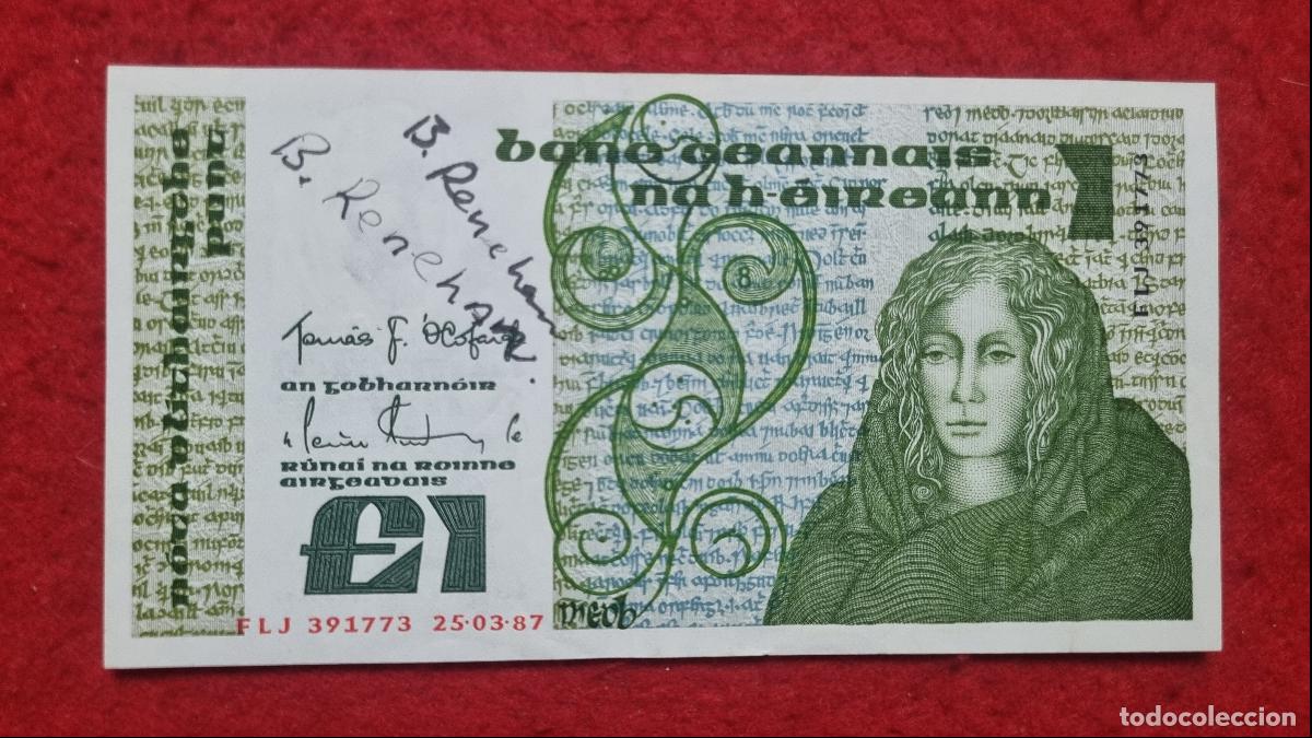 Billetes extranjeros: Q6 BILLETE IRLANDA 1 LIBRA 1979 MBC ORIGINAL