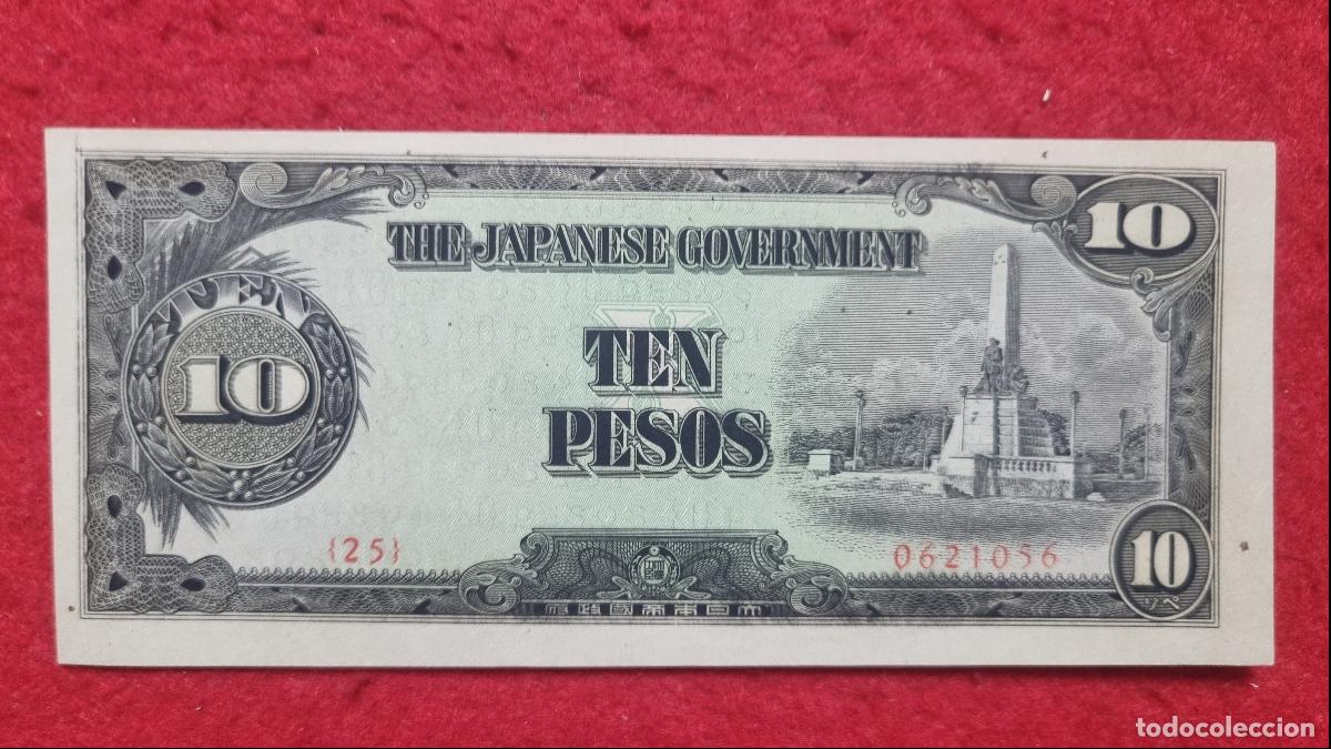 Billetes extranjeros: Q6 BILLETE JAPON 10 PESOS GOBIERNO JAPONES PARA FILIPINAS SIN CIRCULAR ORIGINAL