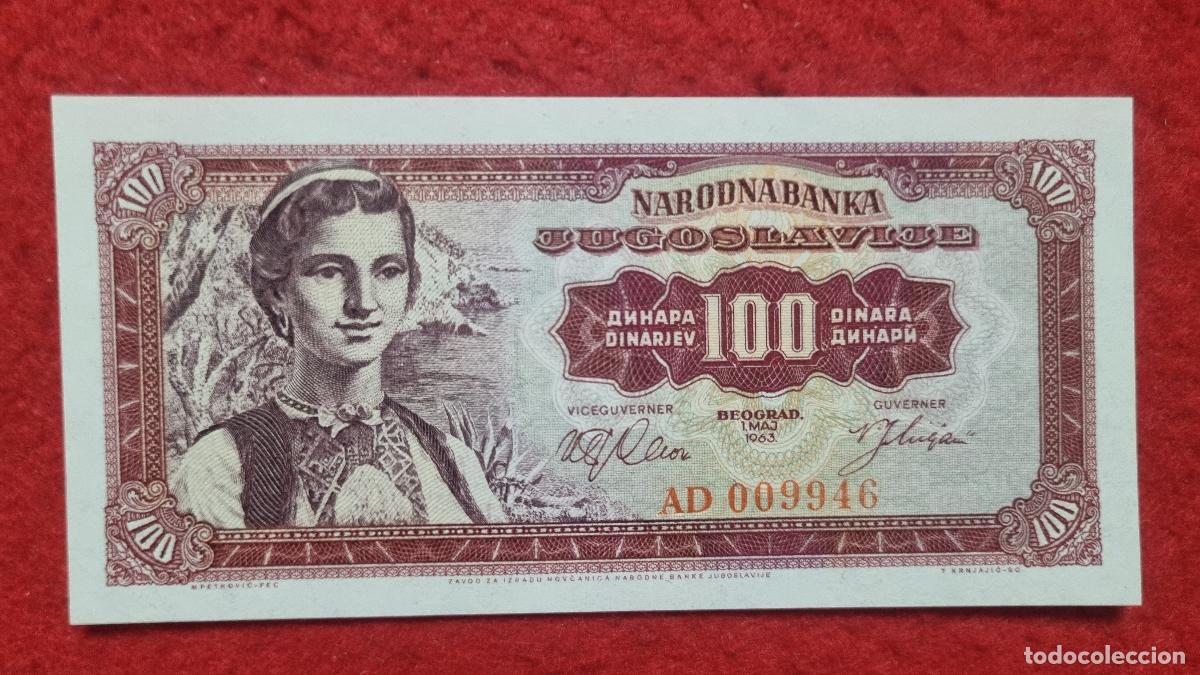 Billetes extranjeros: Q6 BILLETE YUGOSLAVIA 100 DINAR 1963 SIN CIRCULAR ORIGINAL