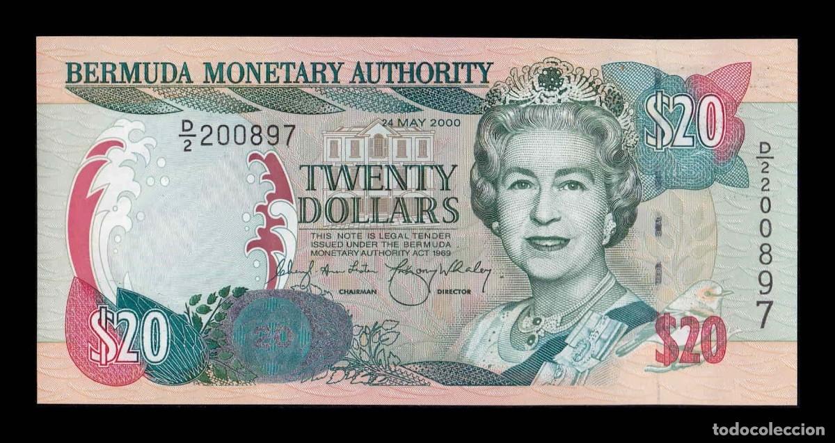 Billetes extranjeros: Bermuda 20 D&oacute;lares Elizabeth II 2000 Pick 53A Sc Unc