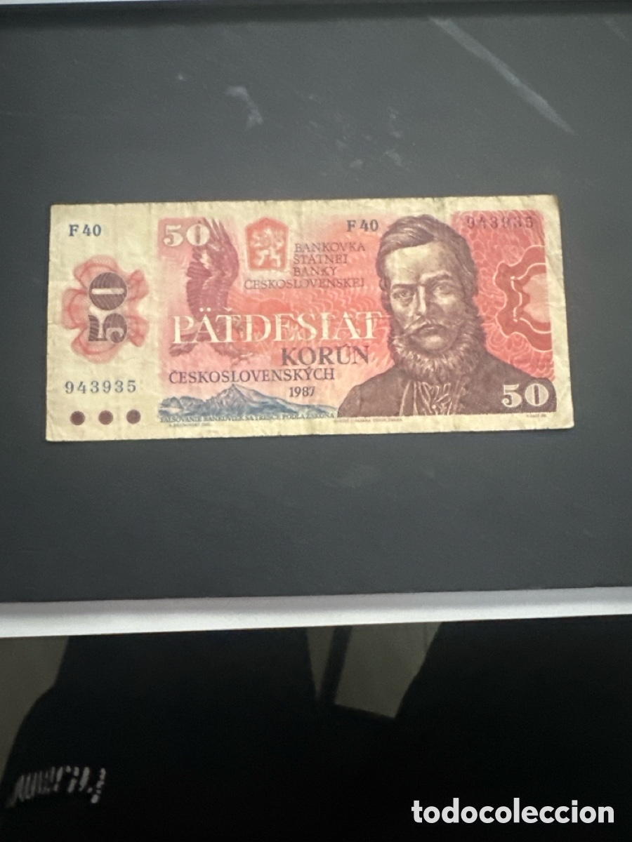 Billetes extranjeros: Billete de Checoslovaquia 50 coronas 1987