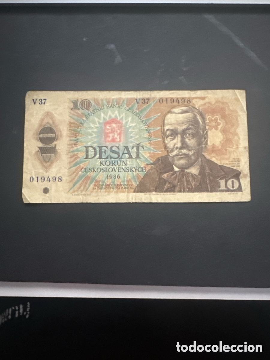 Billetes extranjeros: Billete de Checoslovaquia 10 coronas 1986