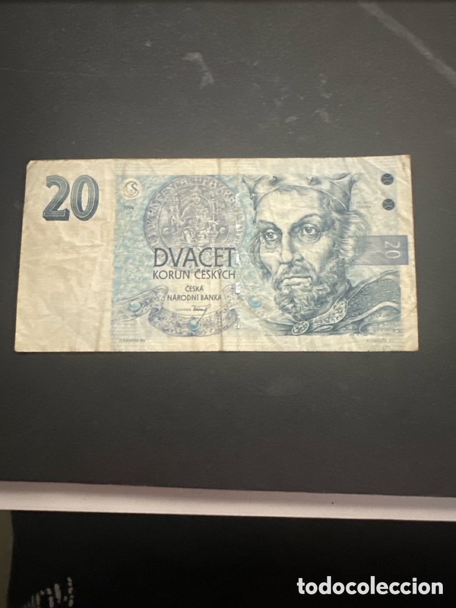 Billetes extranjeros: Billete de Chekia 20 coronas 1994