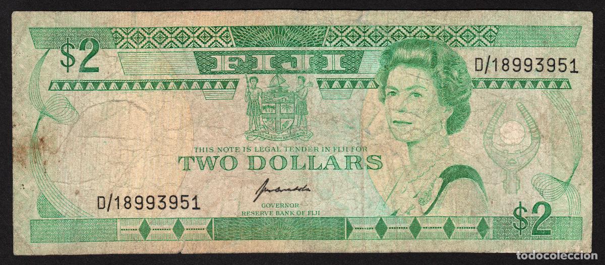 Billetes extranjeros: FIJI (FIYI). 2 $ (1995). Pick 90.