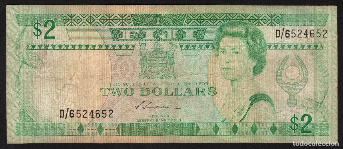 Billetes extranjeros: FIJI (FIYI). 2 $ (1989). Pick 87.