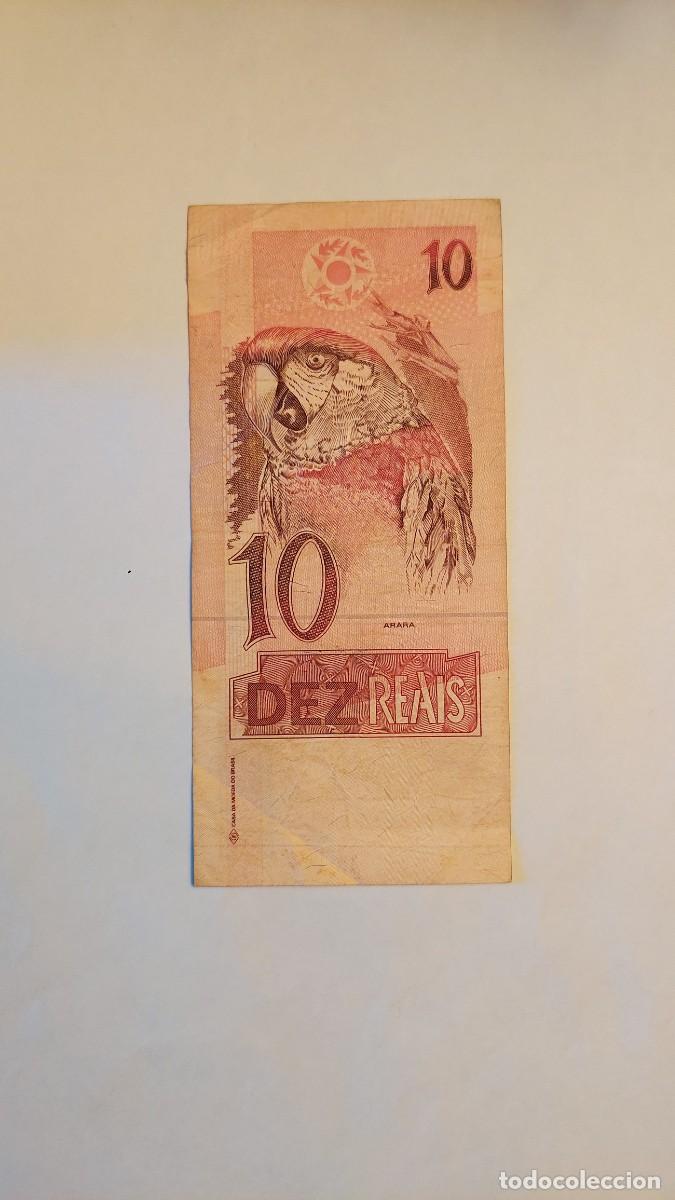Billetes extranjeros: Billete de 10 Reais Brasil 1994 - Foto 2
