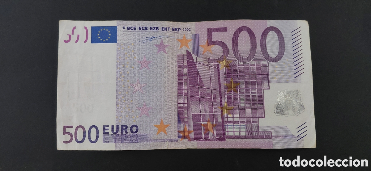Billetes extranjeros: BILLETE 500 EUROS - A&Ntilde;O 2002 - SERIE Z - CIRCULADO