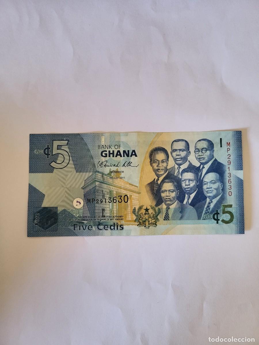 Billetes extranjeros: Billete 5 Cedis Ghana 2011 - Foto 1