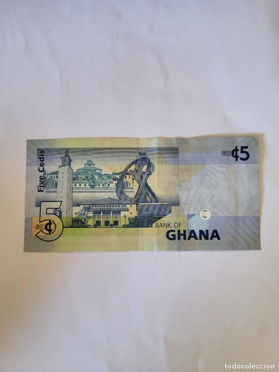 Billetes extranjeros: Billete 5 Cedis Ghana 2011 - Foto 2