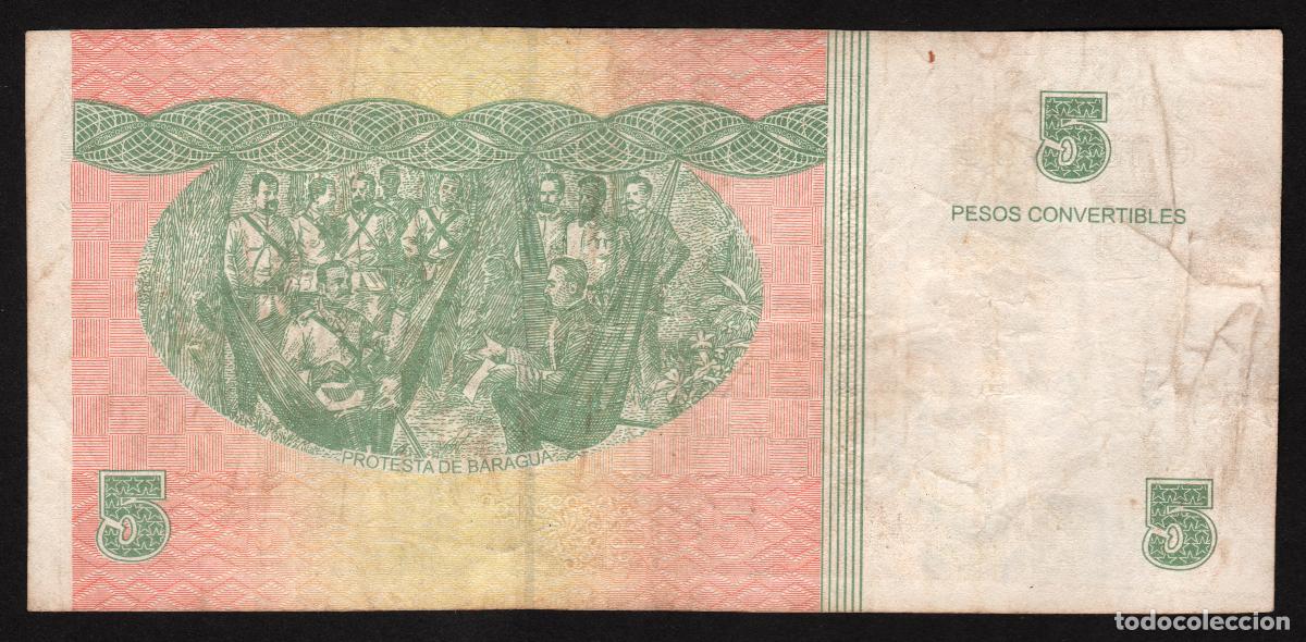 Billetes extranjeros: CUBA. 5 pesos convertibles 2013. - Foto 2
