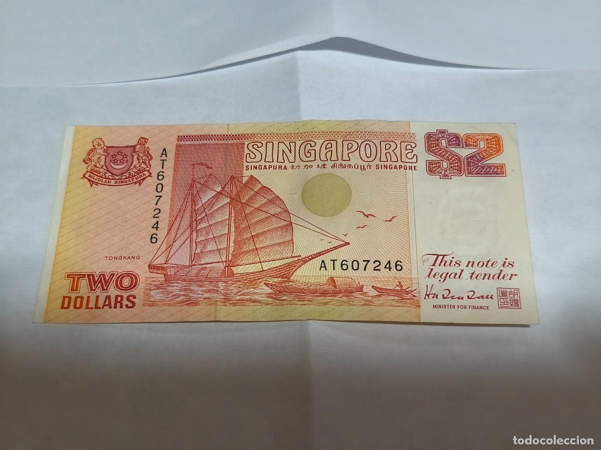 Billetes extranjeros: Singapore 2dollares VF. - Foto 1
